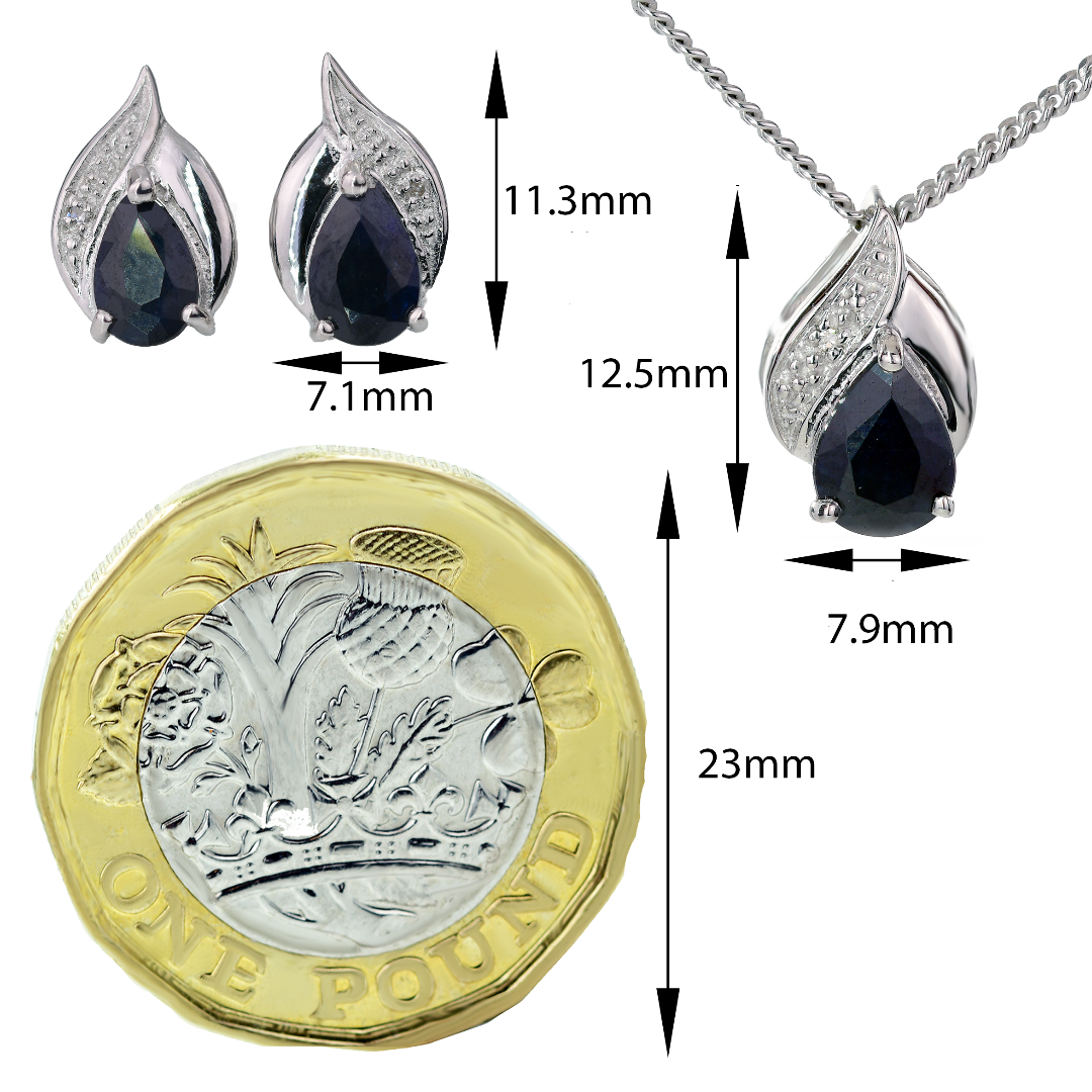 Sapphire Necklace in Sterling Silver – Presented in Gift-Ready Packaging