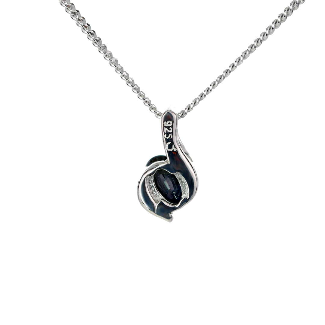 Sapphire Necklace in Sterling Silver – Perfect Gift for Her