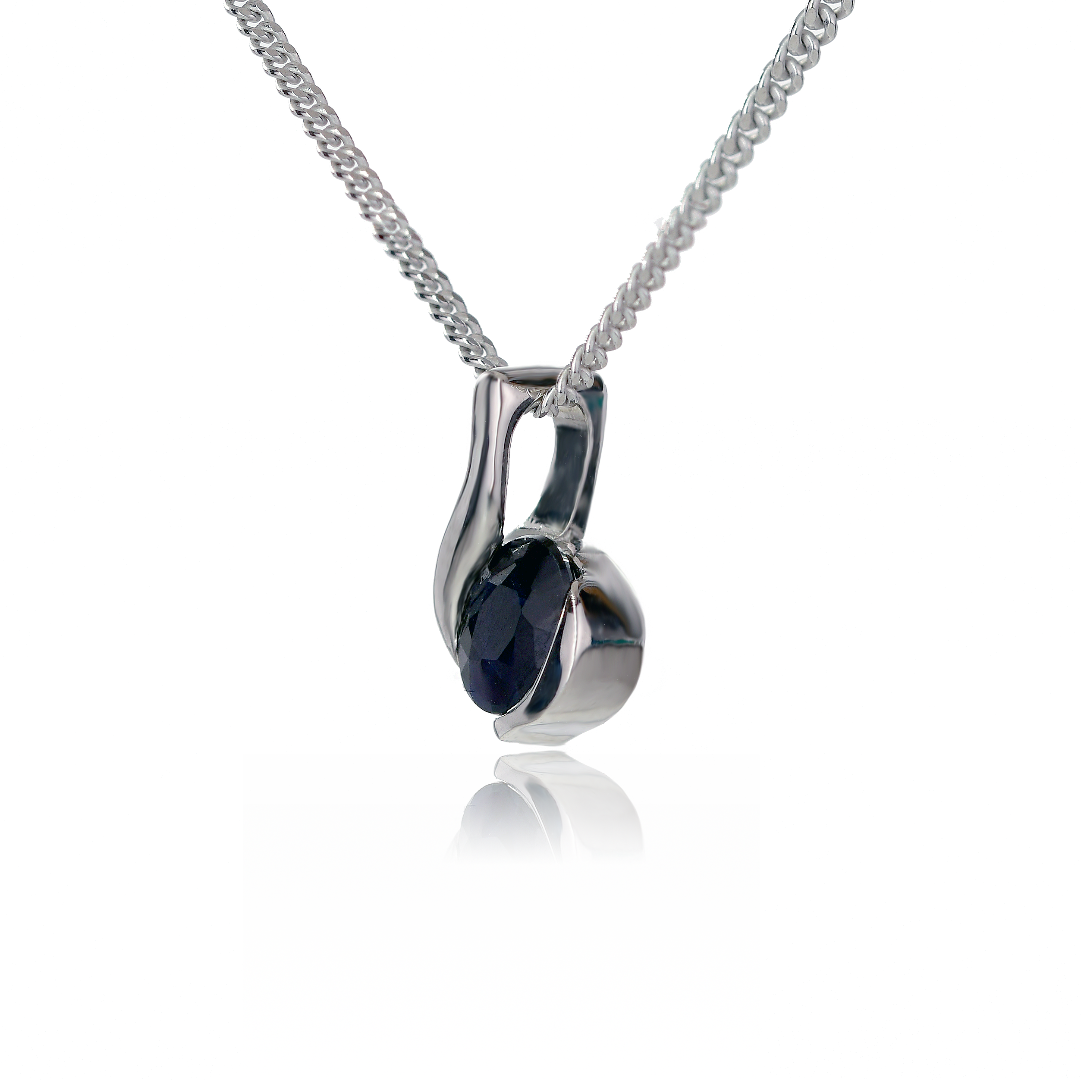 Sapphire Necklace in Sterling Silver – Presented in Gift-Ready Packaging