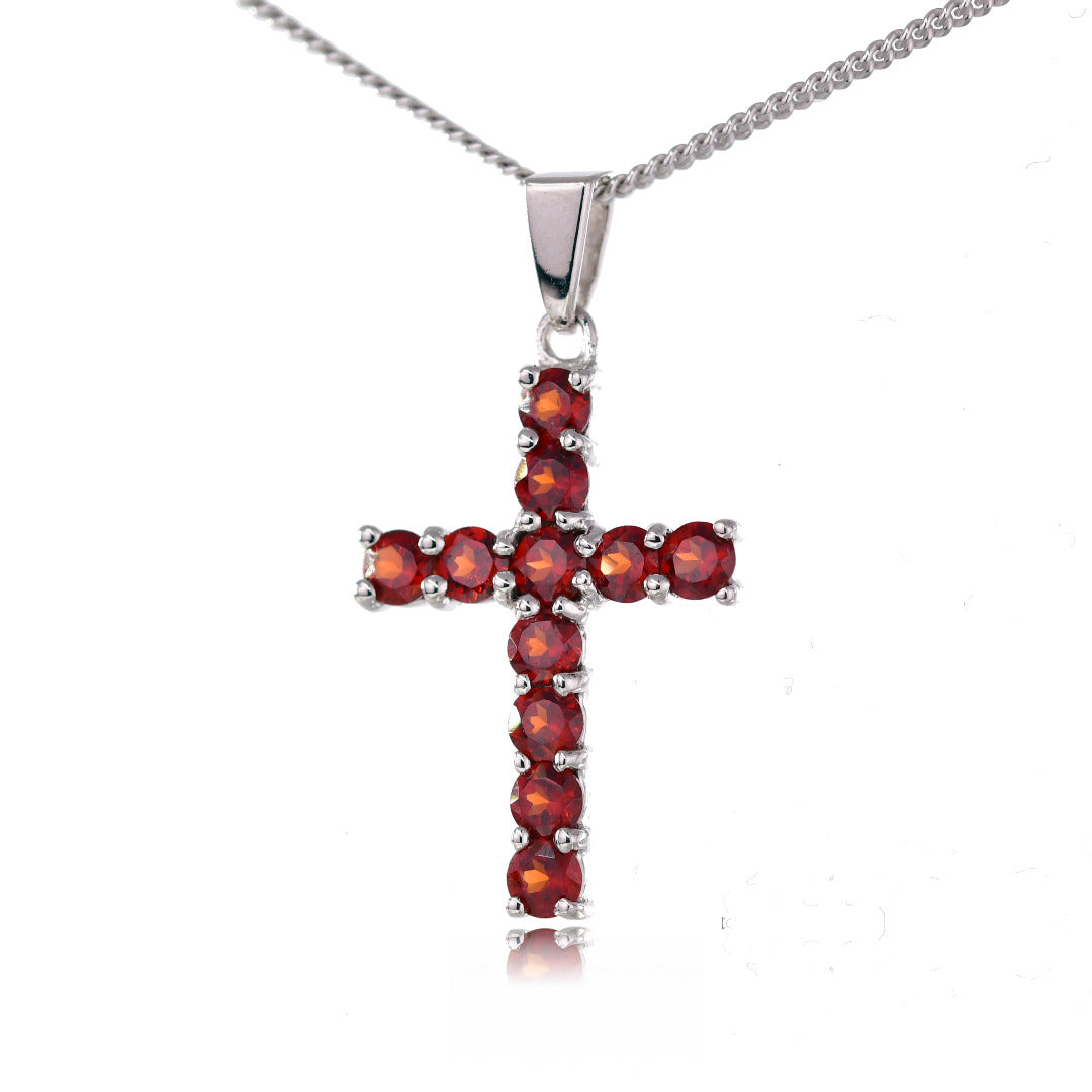 Garnet Necklace in Sterling Silver – Perfect Gift for Her