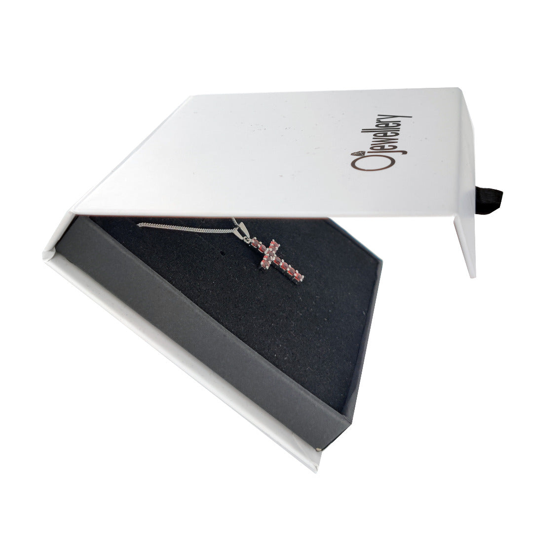 Garnet Necklace in Sterling Silver – Perfect Gift for Her