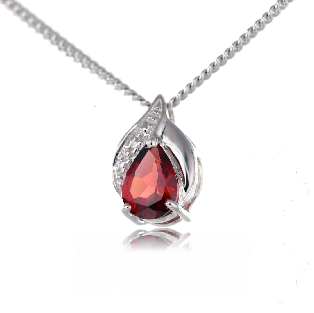 Garnet Jewellery in Sterling Silver – Presented in Gift-Ready Packaging