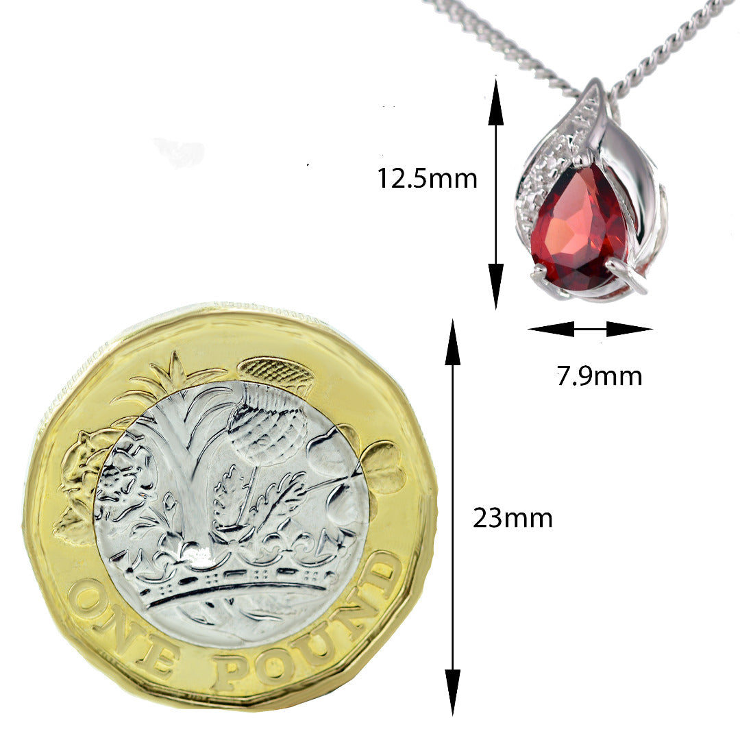 Garnet Jewellery in Sterling Silver – Presented in Gift-Ready Packaging