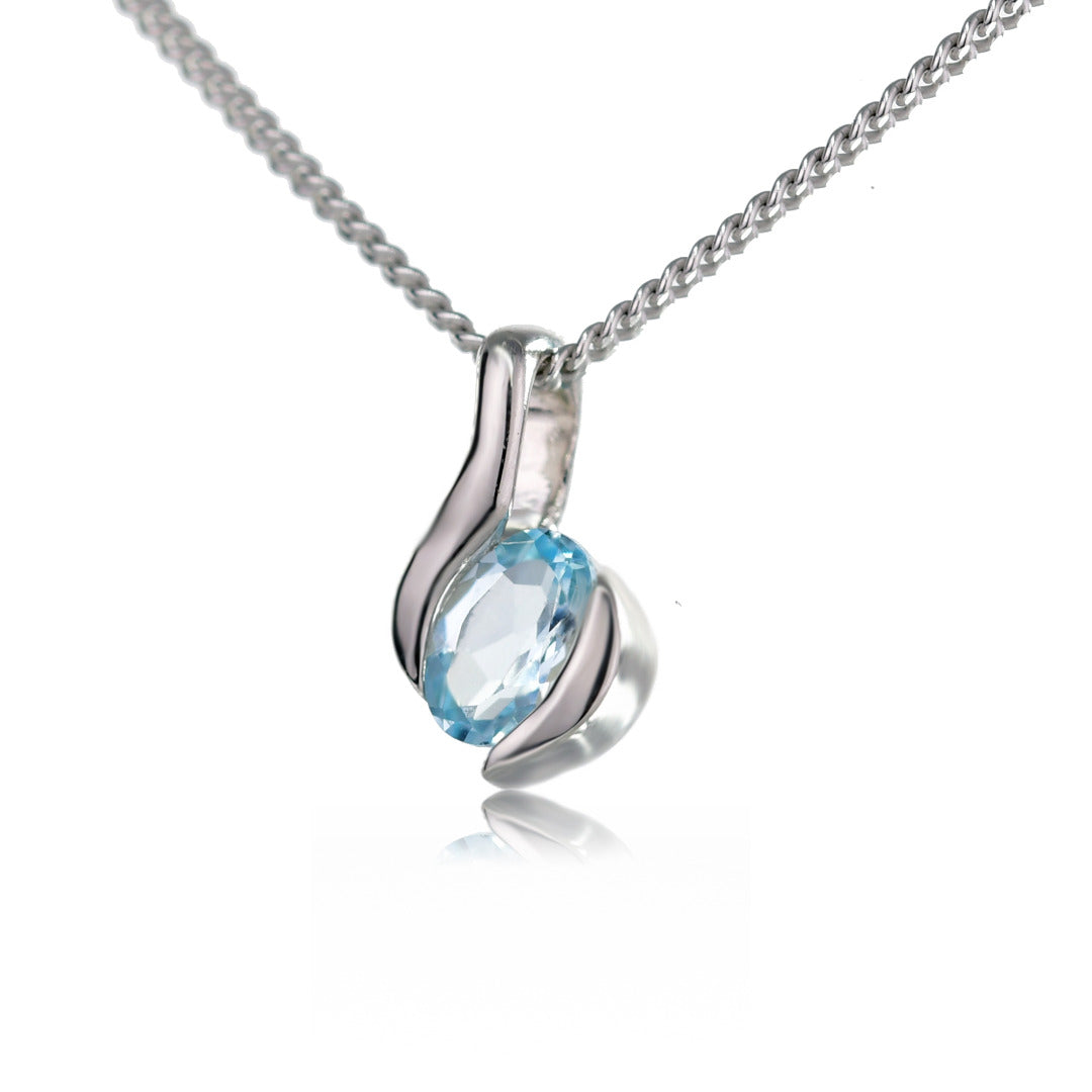 Topaz Necklace in Sterling Silver – Presented in Gift-Ready Packaging