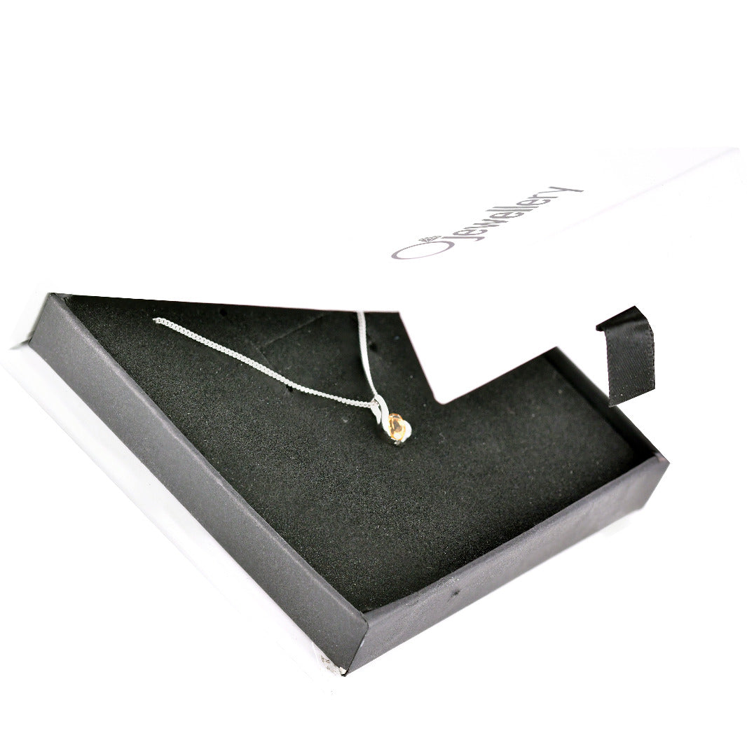 Citrine Necklace in Sterling Silver – Handcrafted Natural Gemstone