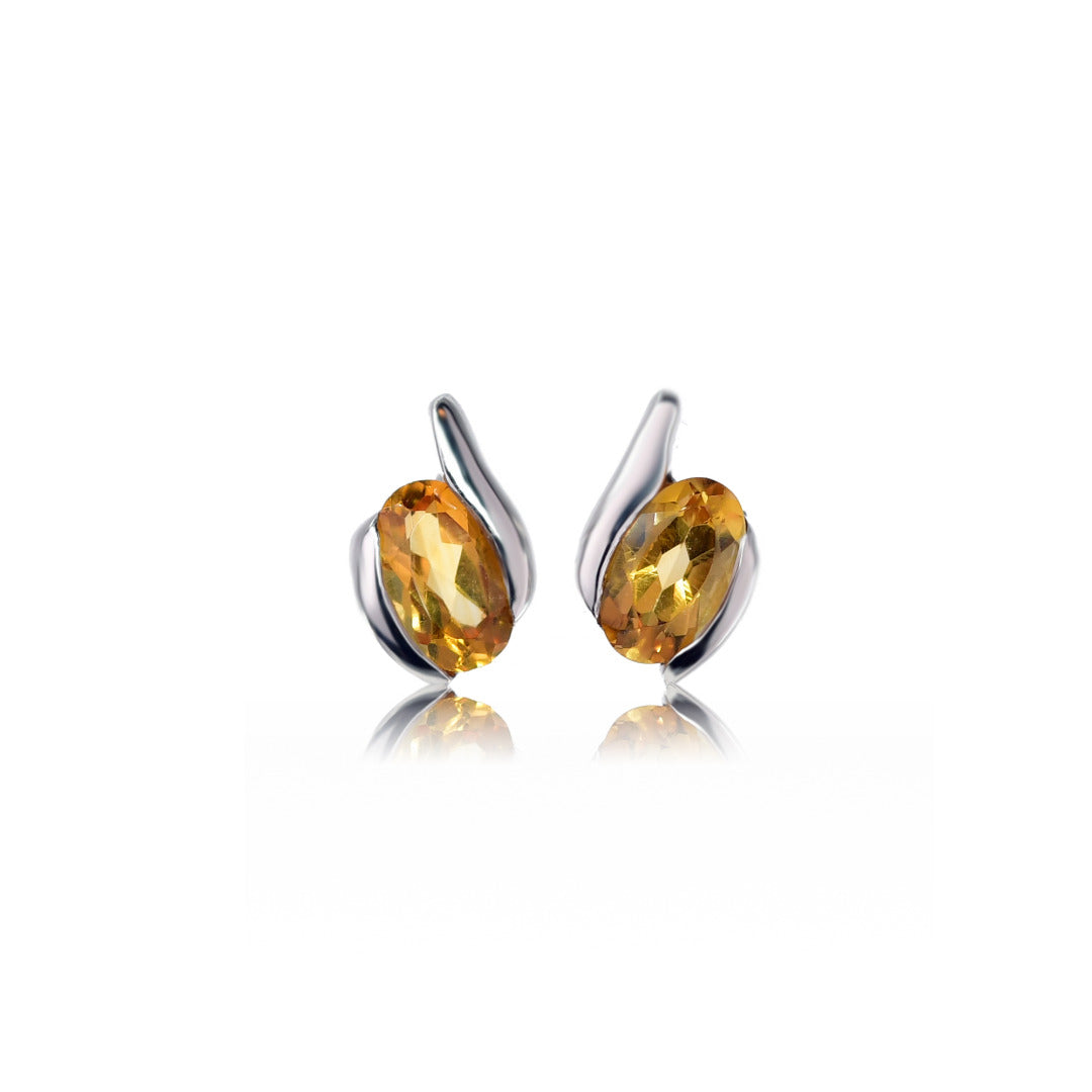 Citrine Earrings in Sterling Silver – Perfect Gift for Her