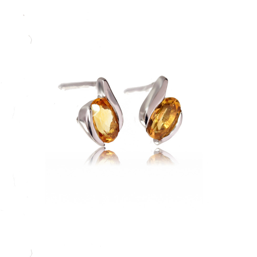 Citrine Earrings in Sterling Silver – Presented in Gift-Ready Packaging