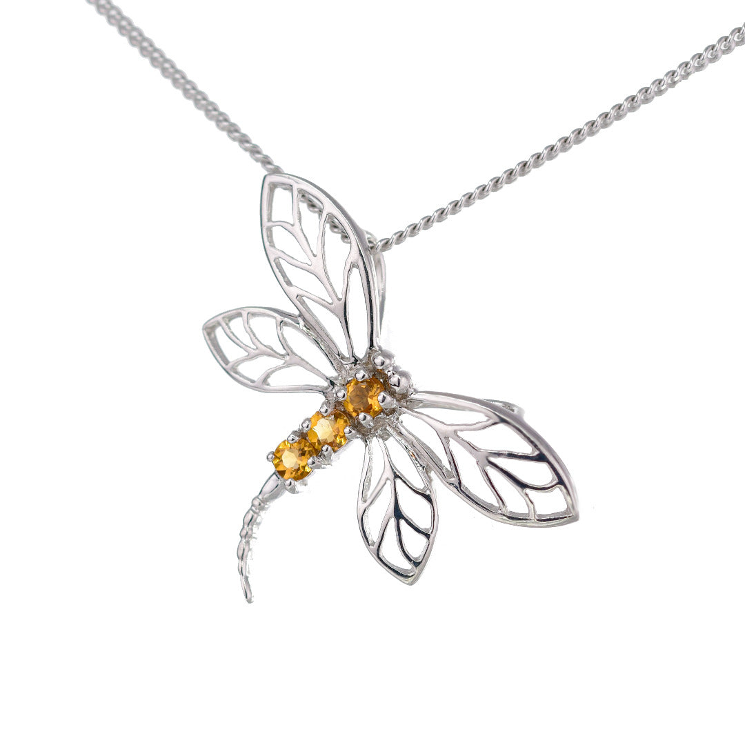 Citrine Necklace in Sterling Silver – Presented in Gift-Ready Packaging