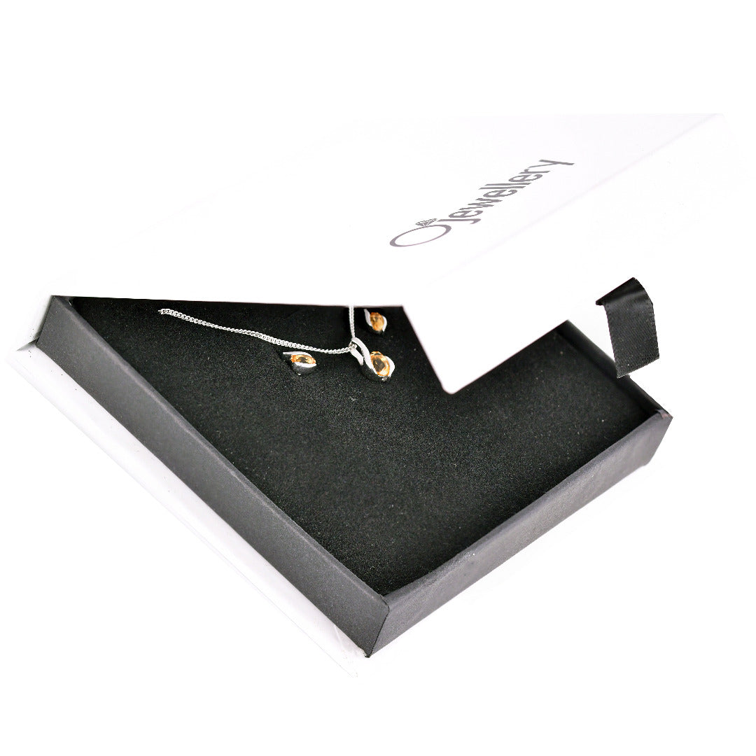 Citrine Necklace in Sterling Silver – Presented in Gift-Ready Packaging