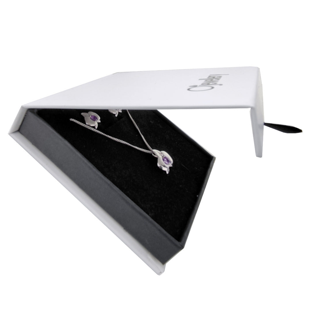 Amethyst Necklace in Sterling Silver – Presented in Gift-Ready Packaging