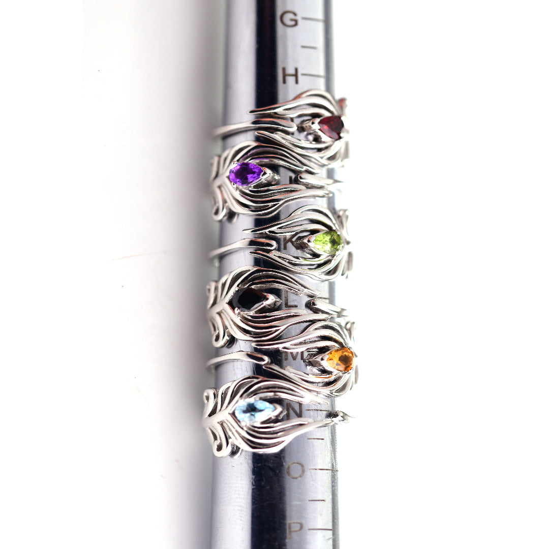 Garnet Ring in Sterling Silver – Handcrafted Natural Gemstone