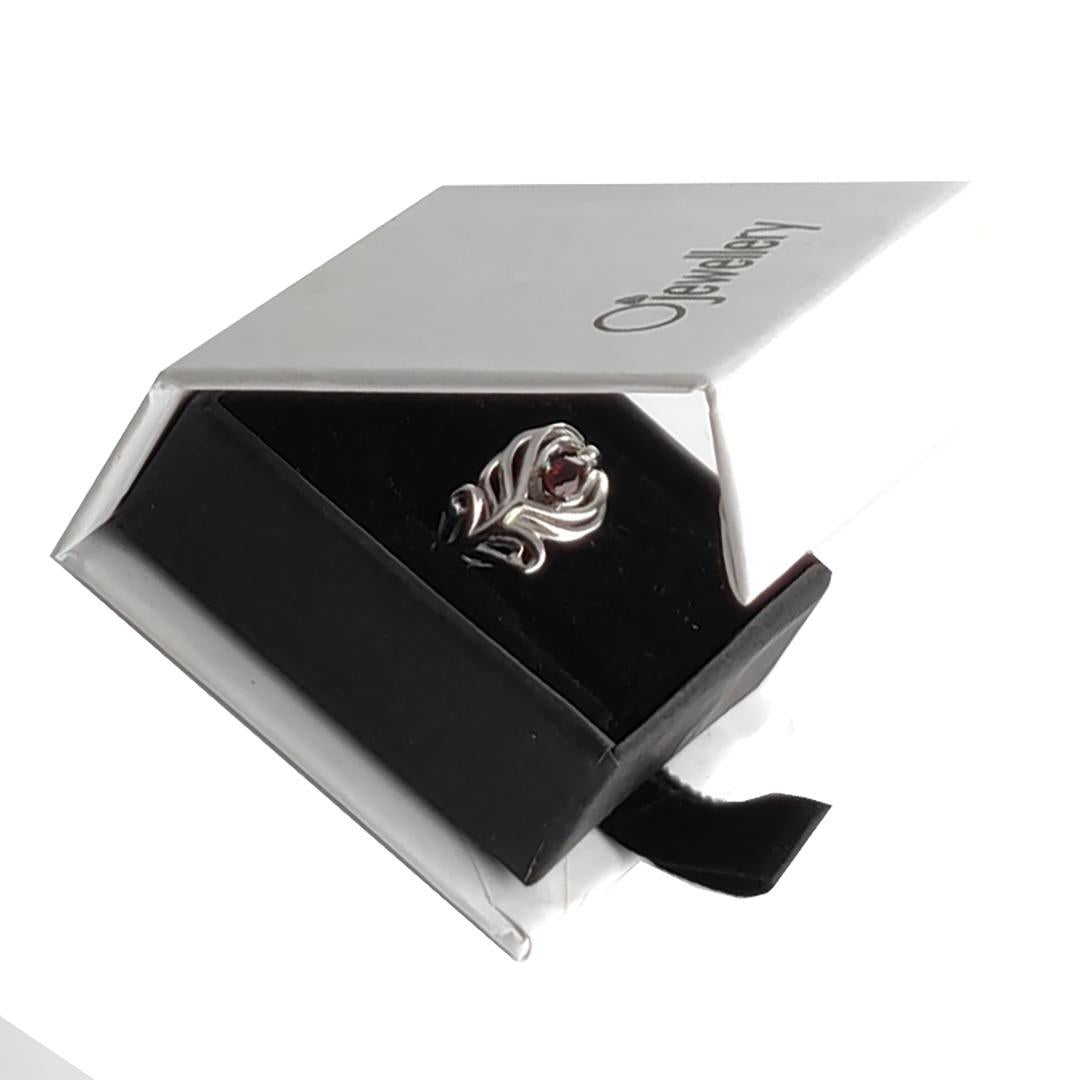 Garnet Ring in Sterling Silver – Perfect Gift for Her