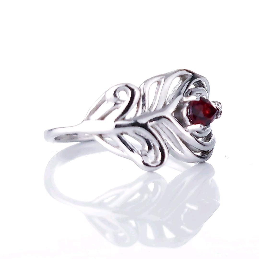 Garnet Ring in Sterling Silver – Presented in Gift-Ready Packaging