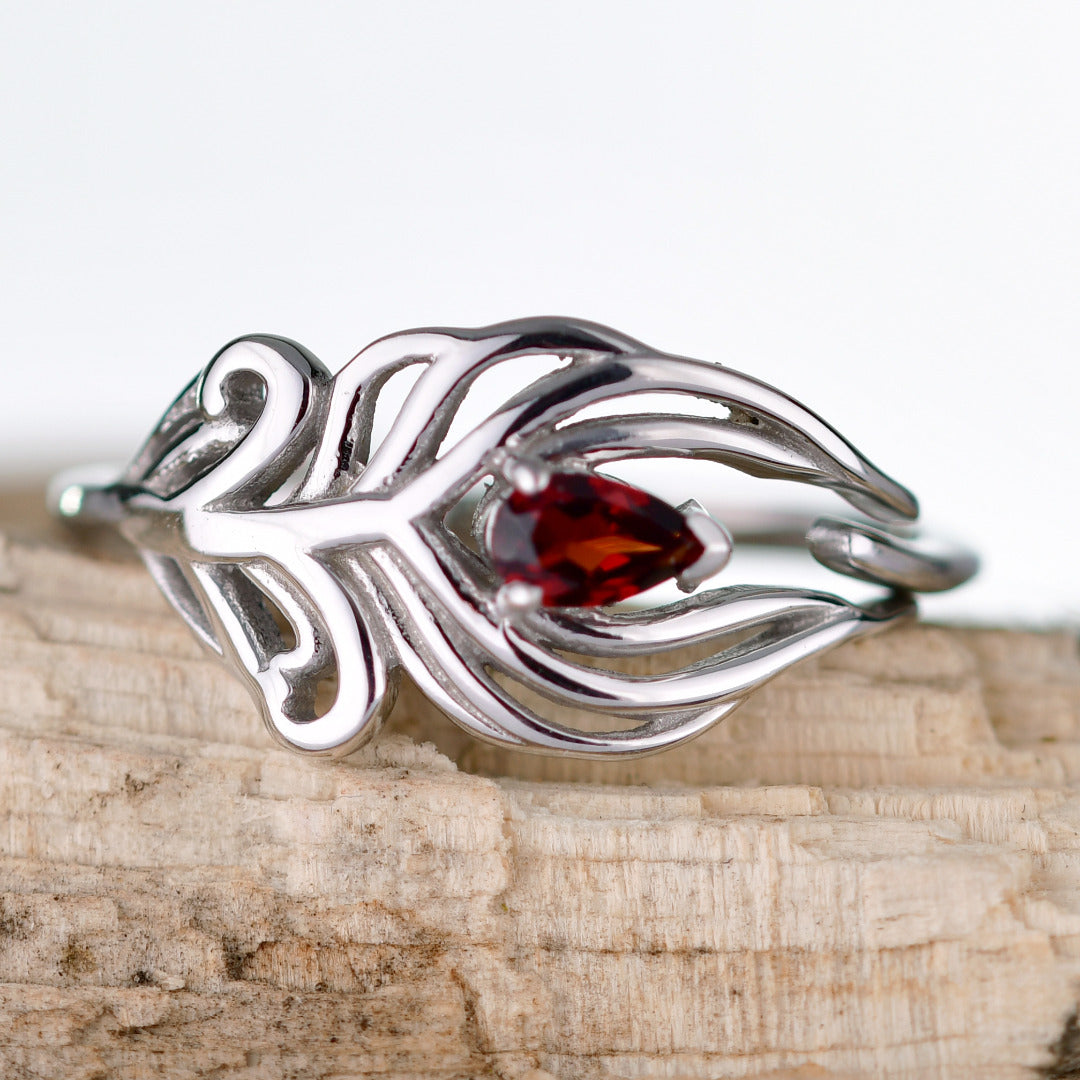 Garnet Ring in Sterling Silver – Presented in Gift-Ready Packaging