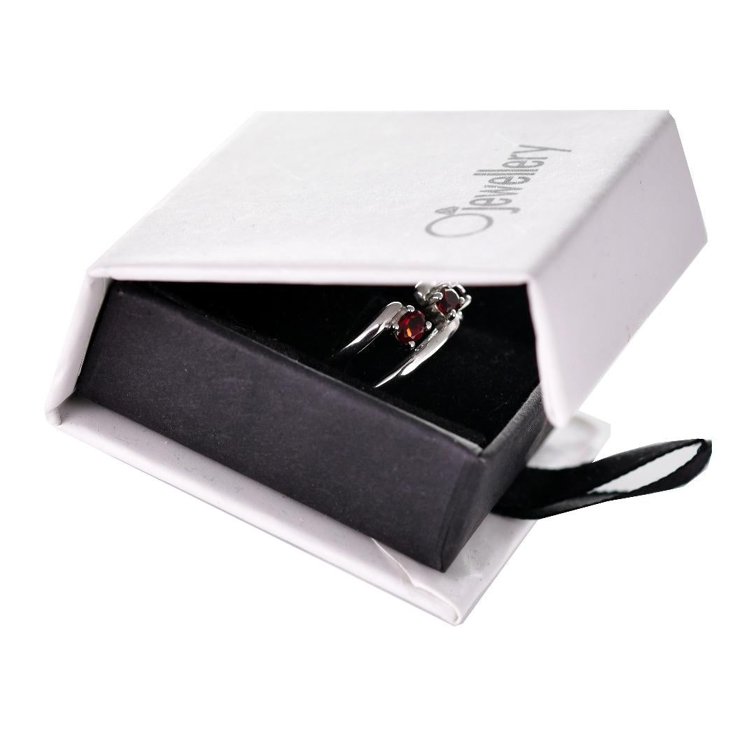 Garnet Ring in Sterling Silver – Presented in Gift-Ready Packaging