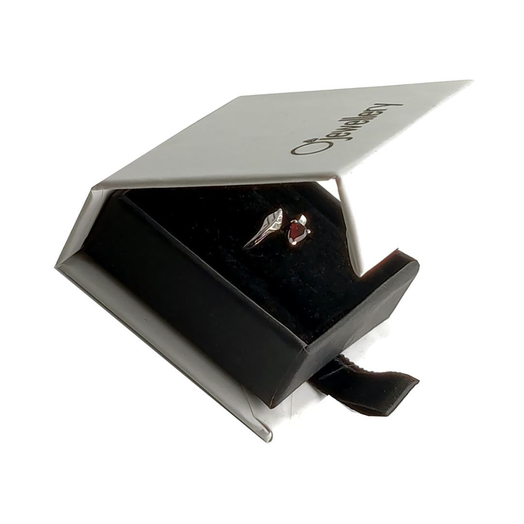 Garnet Ring in Sterling Silver – Handcrafted Natural Gemstone