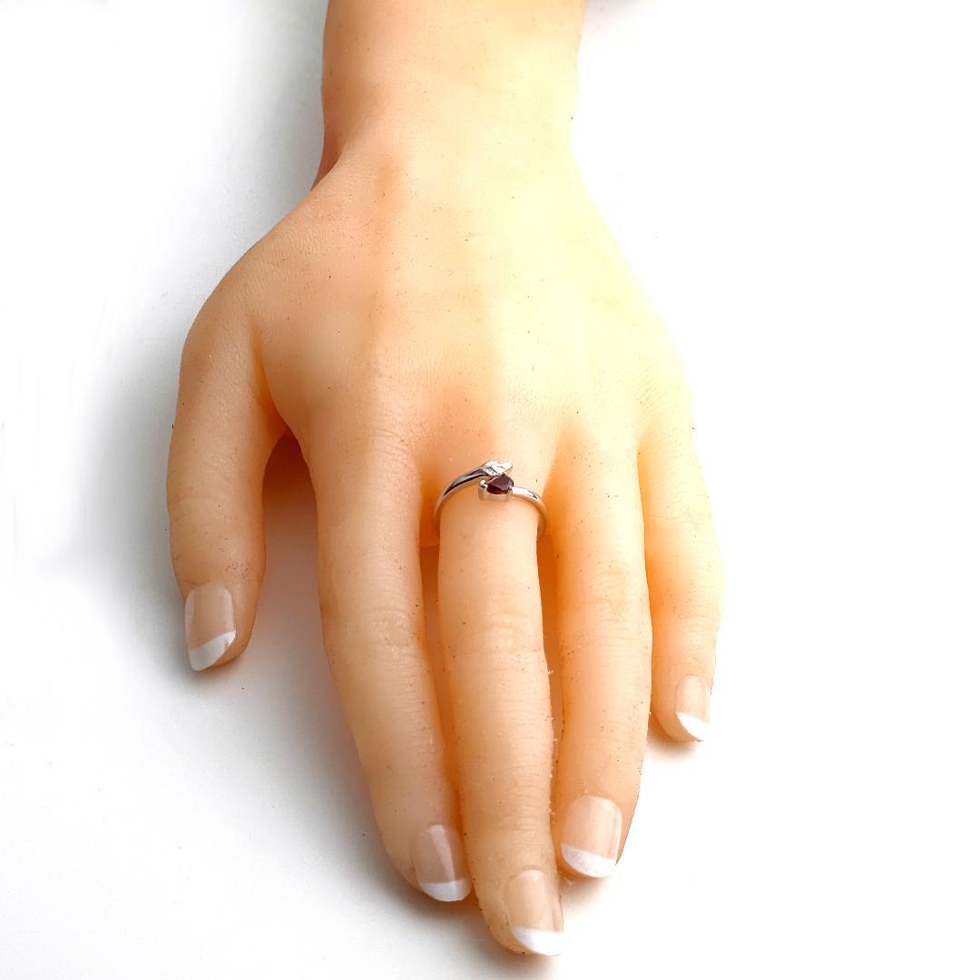 Garnet Ring in Sterling Silver – Handcrafted Natural Gemstone