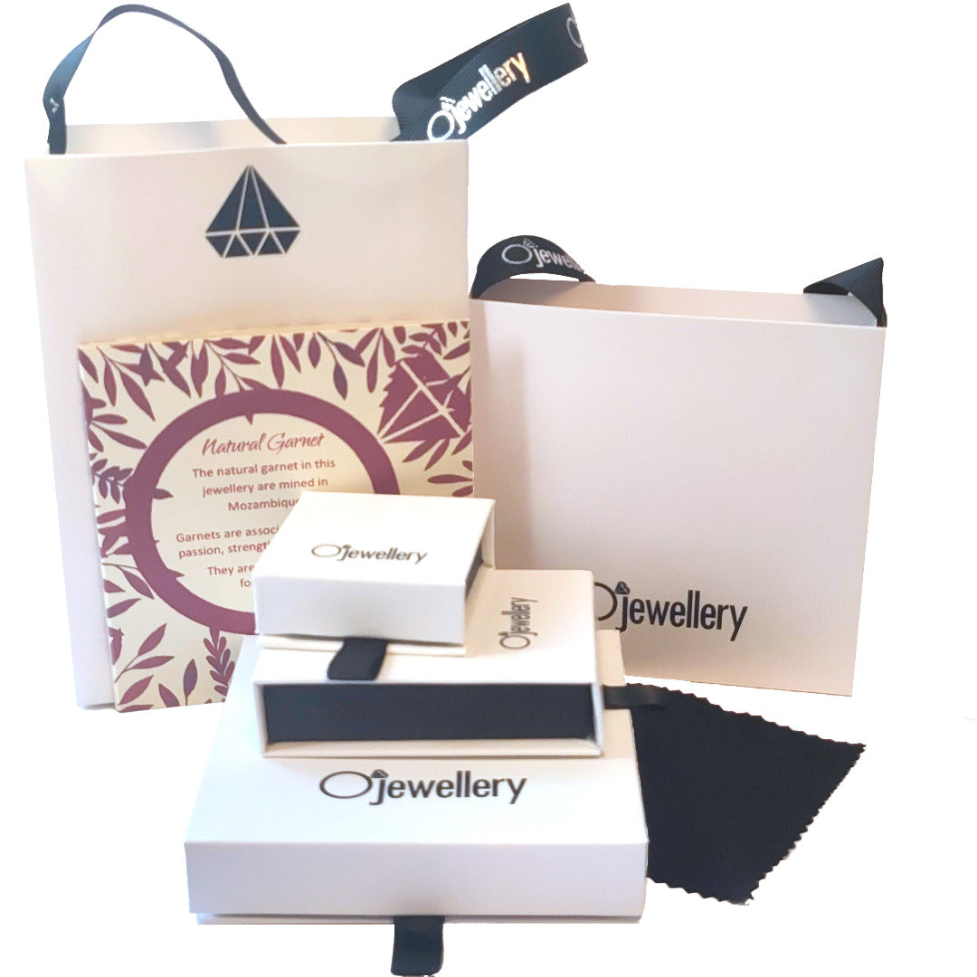 Garnet Ring in Sterling Silver – Presented in Gift-Ready Packaging