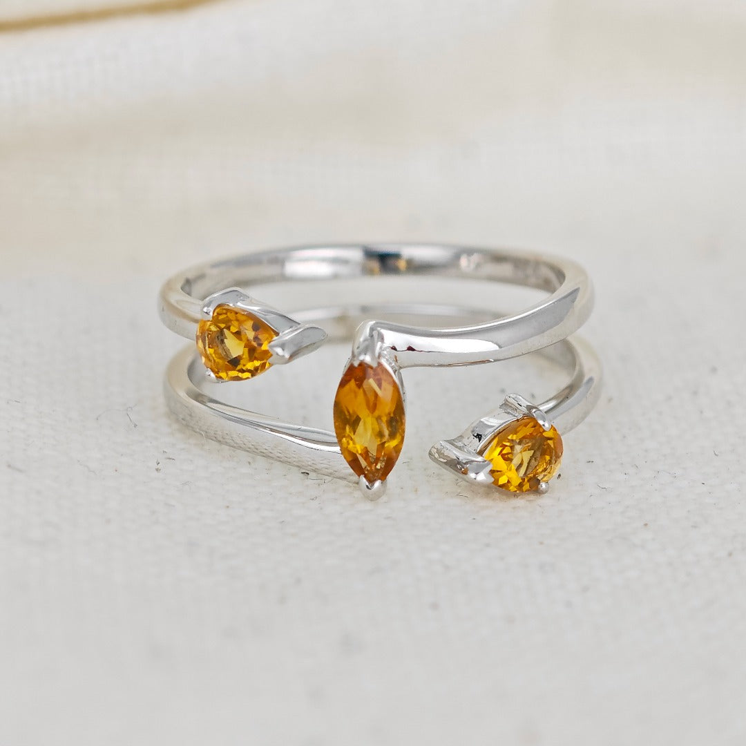 Citrine Ring in Sterling Silver – Presented in Gift-Ready Packaging