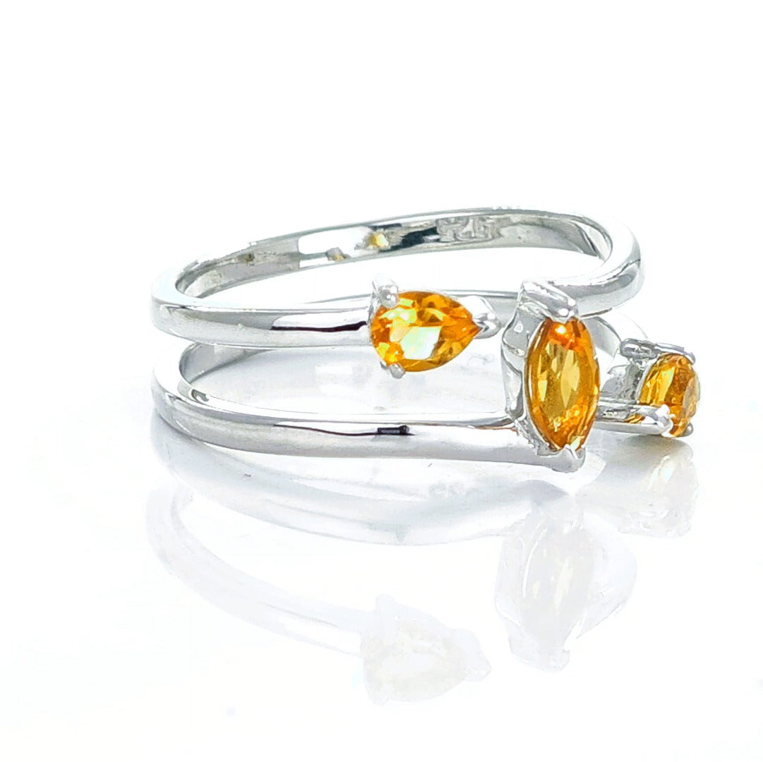 Citrine Ring in Sterling Silver – Handcrafted Natural Gemstone
