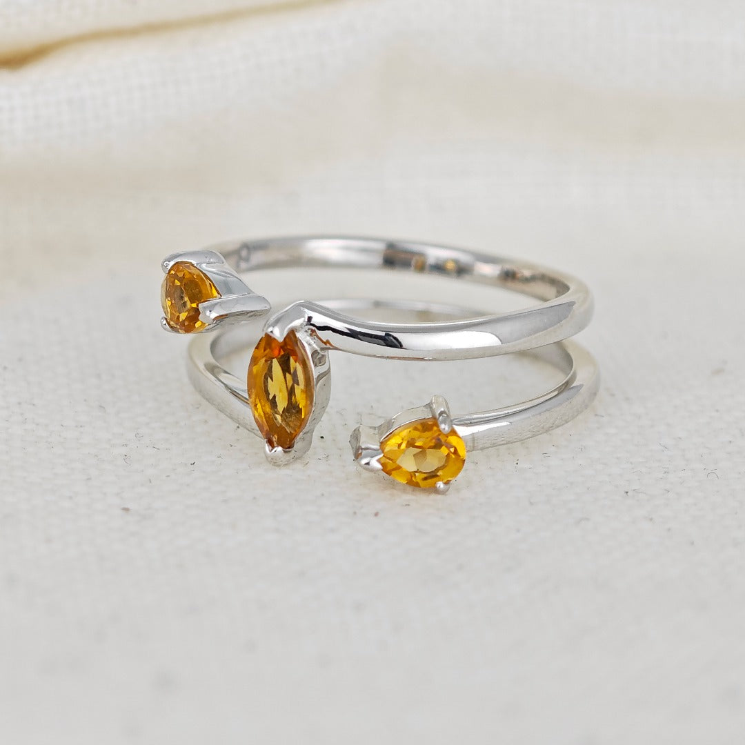 Citrine Ring in Sterling Silver – Presented in Gift-Ready Packaging
