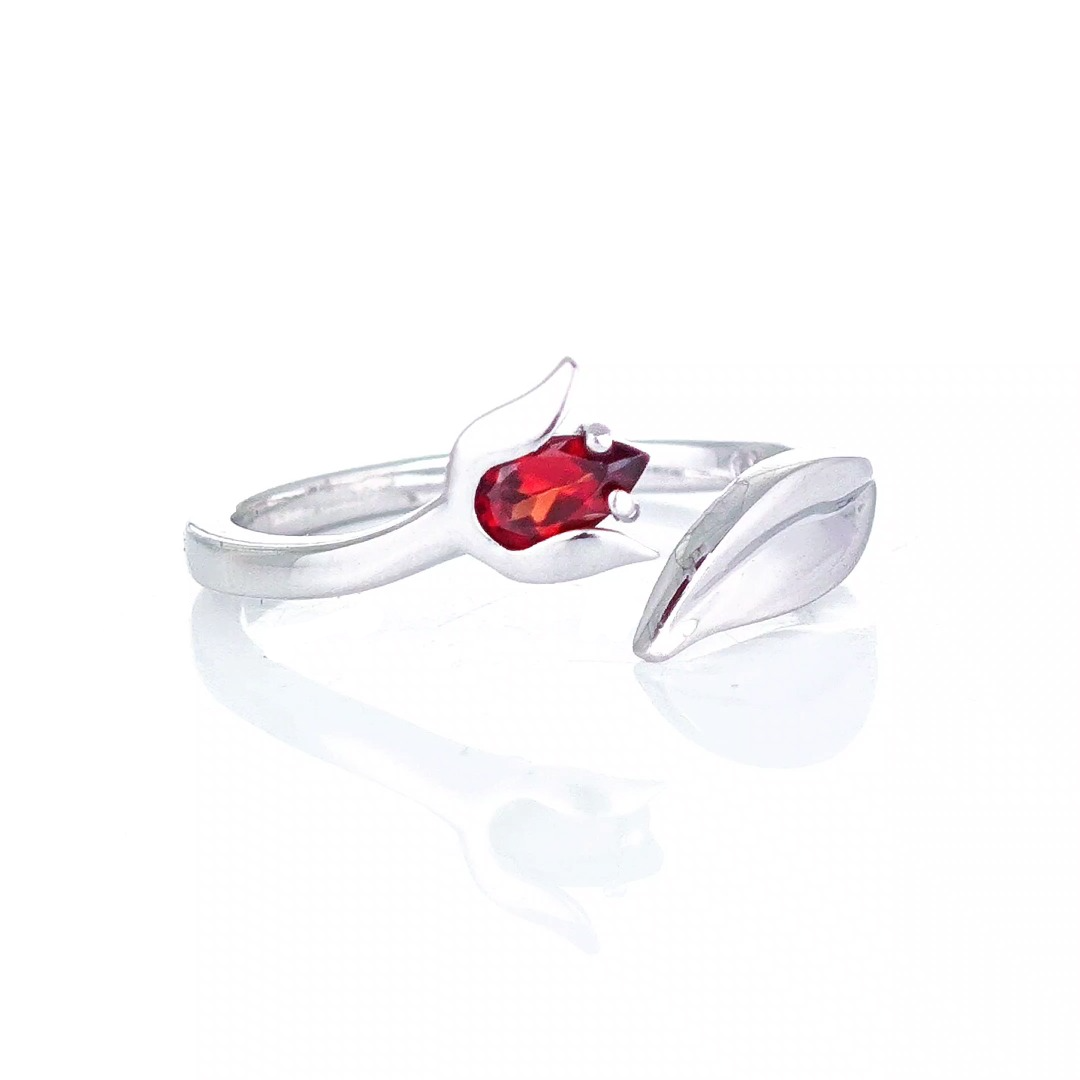 Garnet Ring in Sterling Silver – Perfect Gift for Her