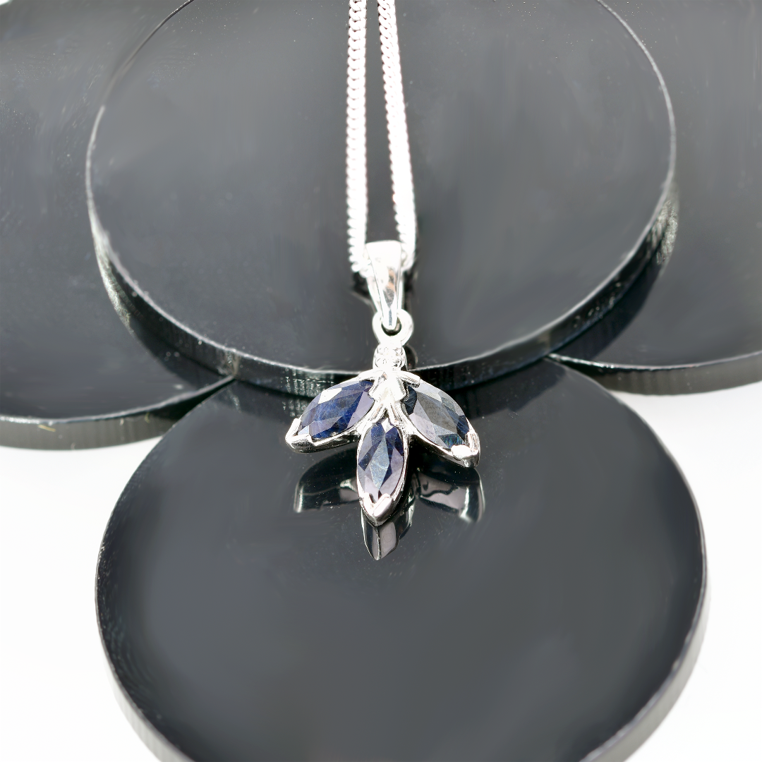 Sapphire Necklace in Sterling Silver – Perfect Gift for Her