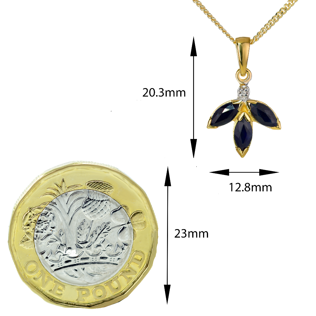 Sapphire Necklace in Sterling Silver – Presented in Gift-Ready Packaging