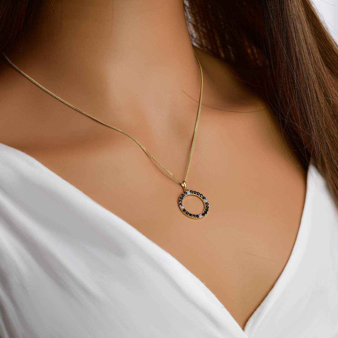 Sapphire Necklace in Sterling Silver – Handcrafted Natural Gemstone
