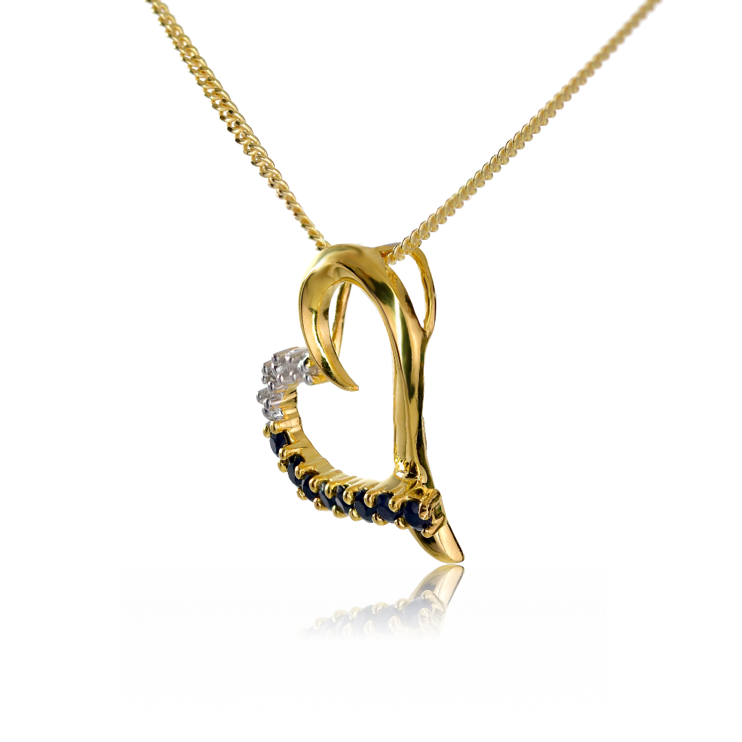Sapphire Necklace in Sterling Silver – Handcrafted Natural Gemstone