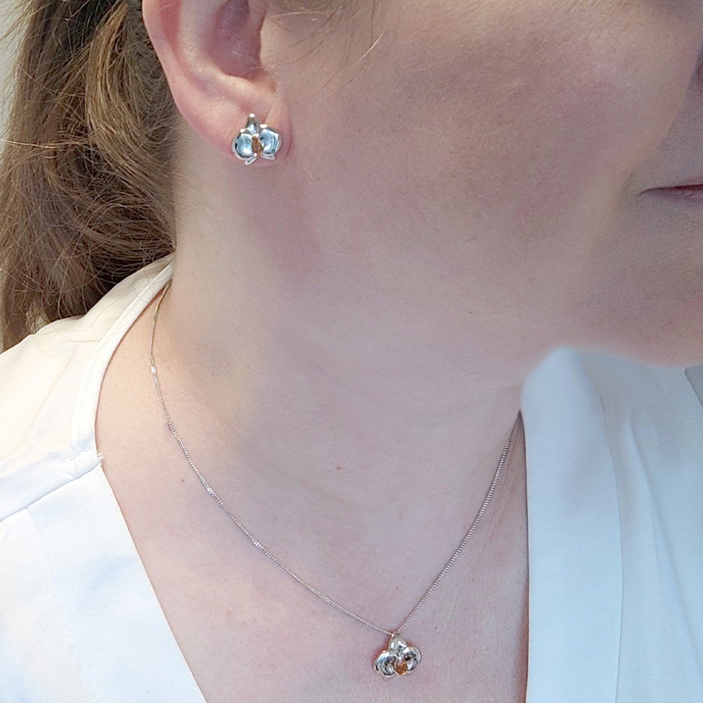 Citrine Earrings in Sterling Silver – Handcrafted Natural Gemstone