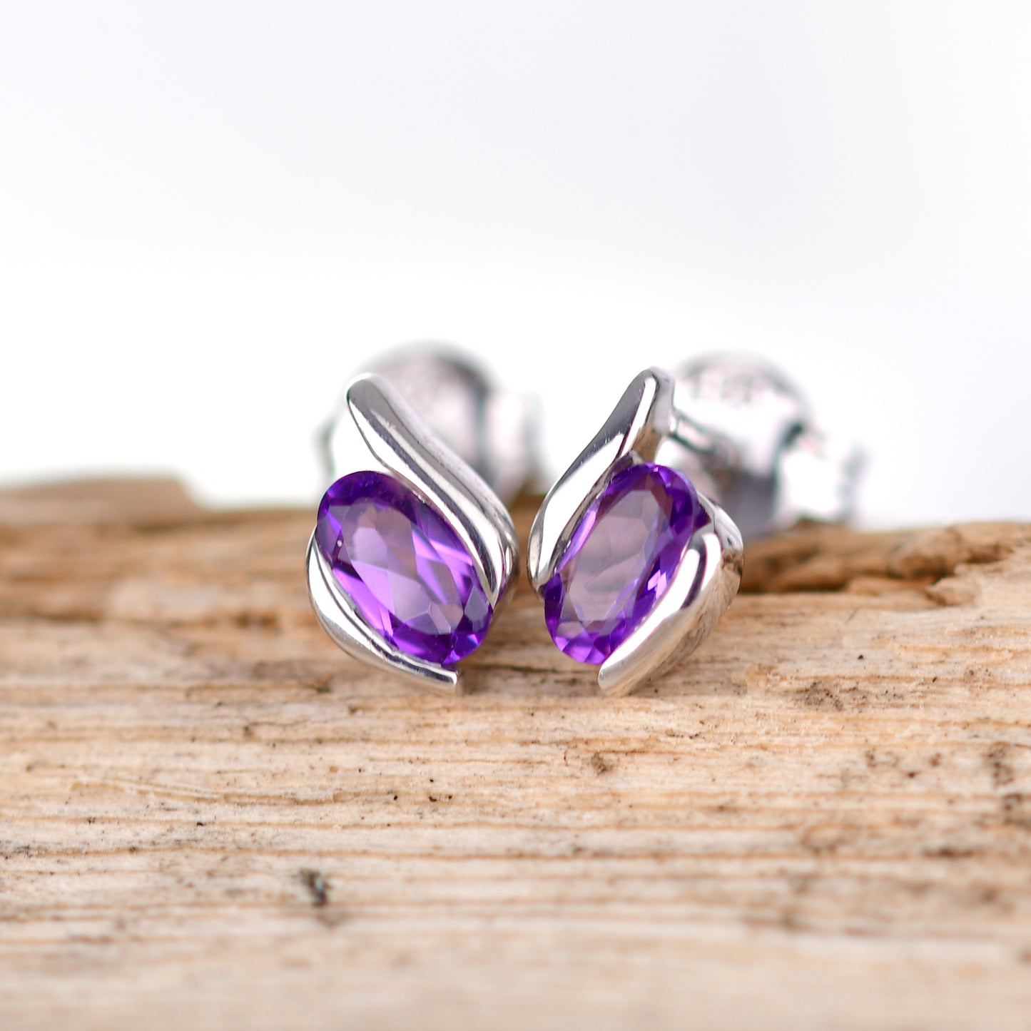 Amethyst Earrings in Sterling Silver – Presented in Gift-Ready Packaging