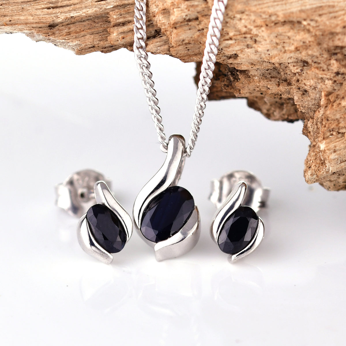 Sapphire Necklace in Sterling Silver – Perfect Gift for Her