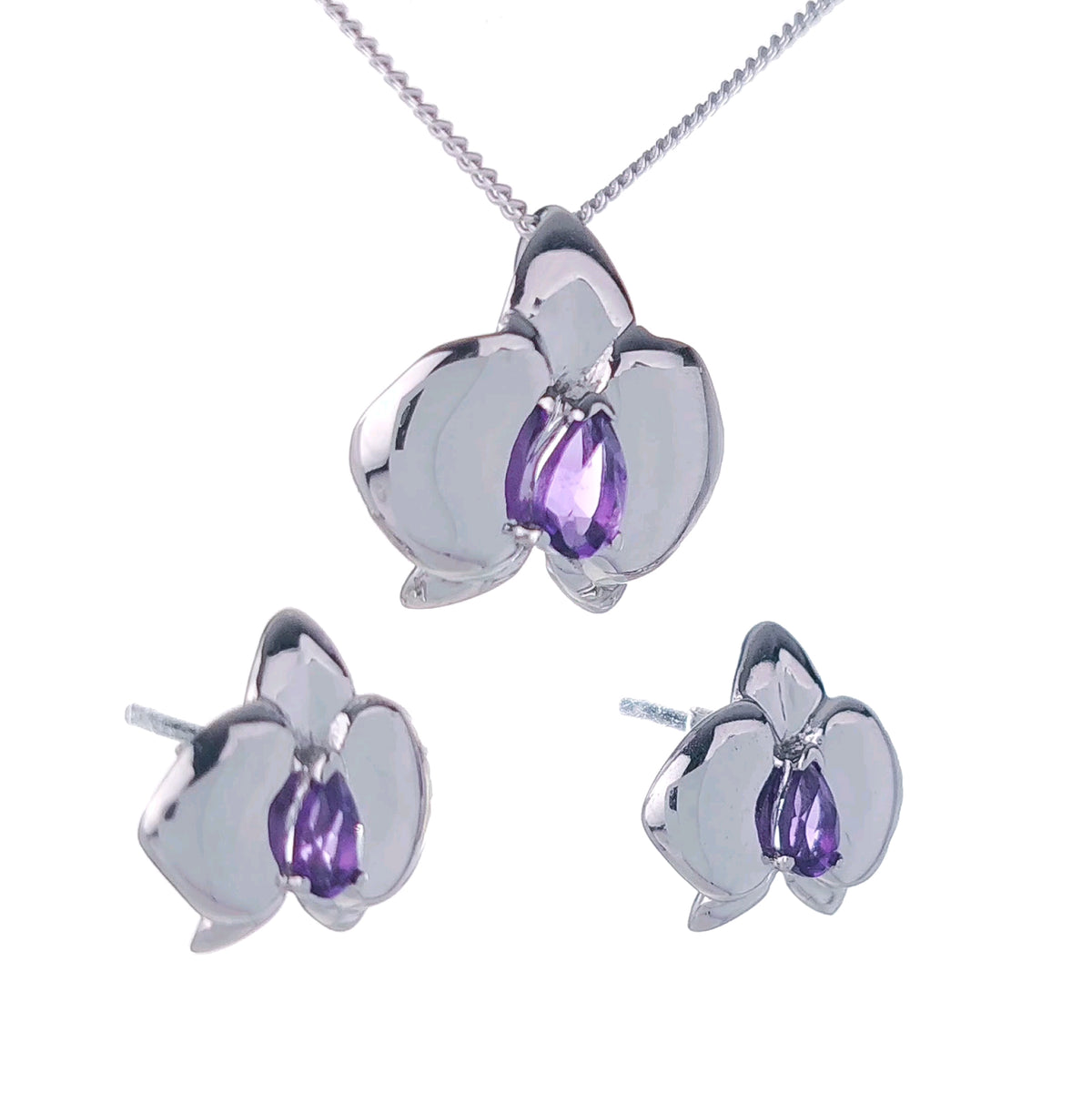 Amethyst Necklace in Sterling Silver – Presented in Gift-Ready Packaging