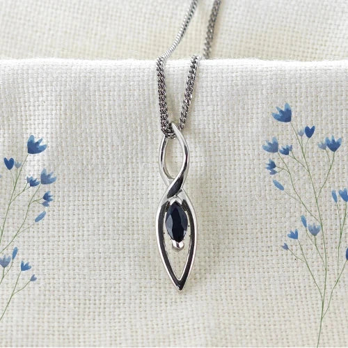 Sapphire jewellery – necklaces – designed in the UK