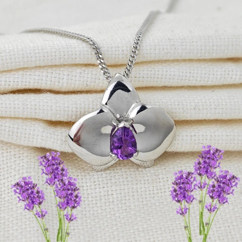 Amethyst jewellery – necklaces – designed in the UK
