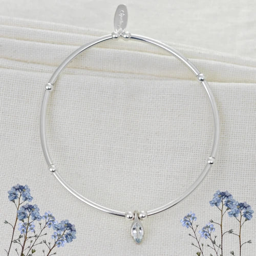Aquamarine jewellery – bangles and bracelets – designed in the UK