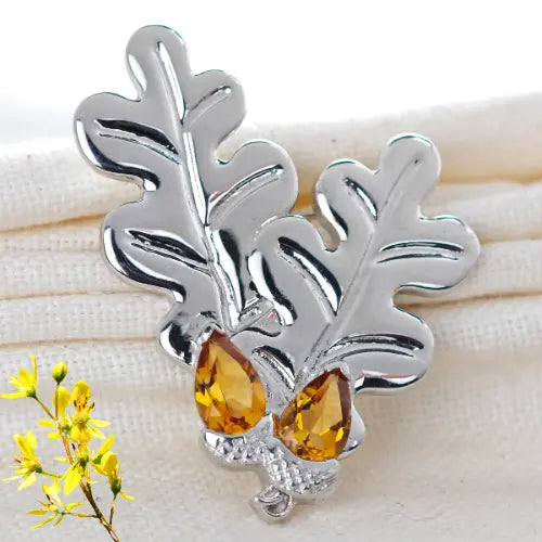 Citrine jewellery – brooches – designed in the UK