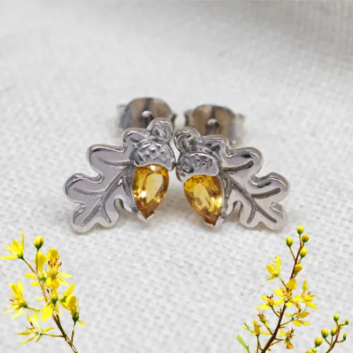 Citrine jewellery – earrings – designed in the UK