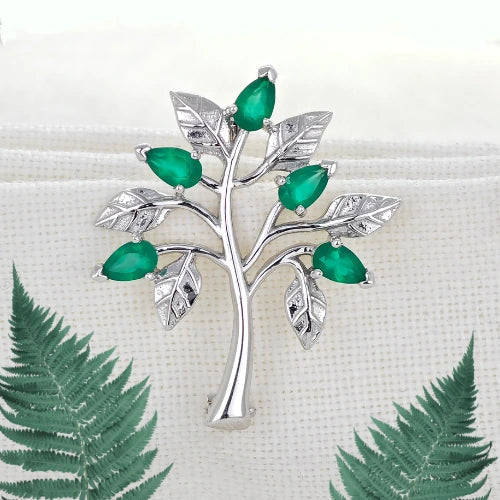 Green Onyx jewellery – brooches, necklaces, rings, earrings – designed in the UK
