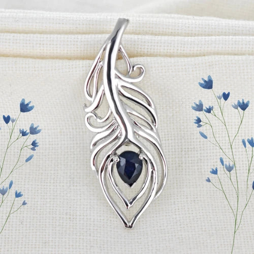 Sapphire jewellery – brooch – designed in the UK