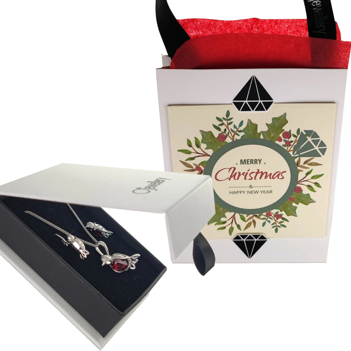 Christmas robin gift set and seasonal packaging