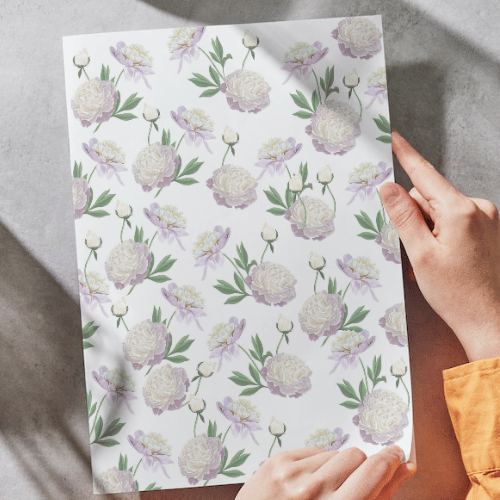 Carnation flowers gift wrap