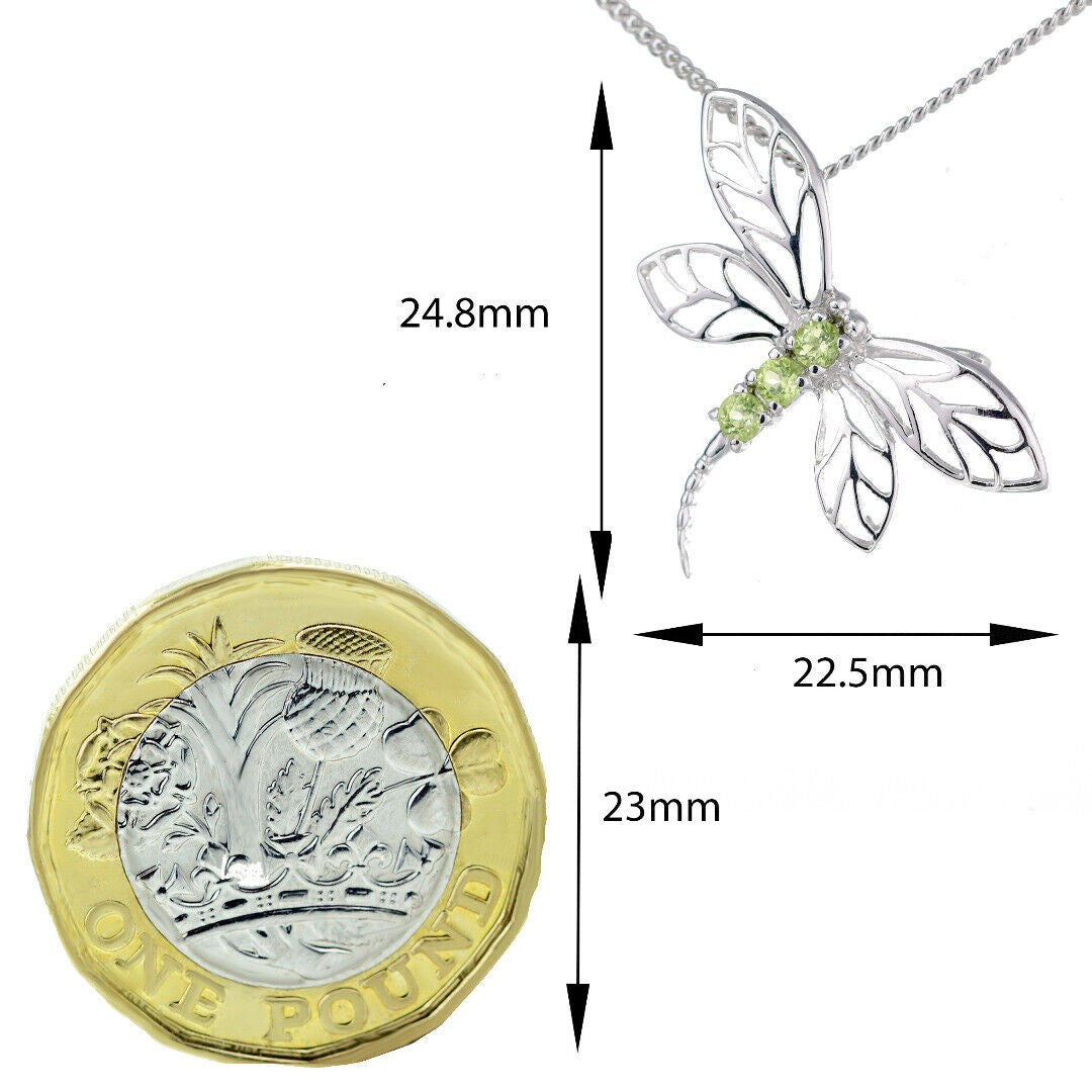 peridot silver necklace image 4