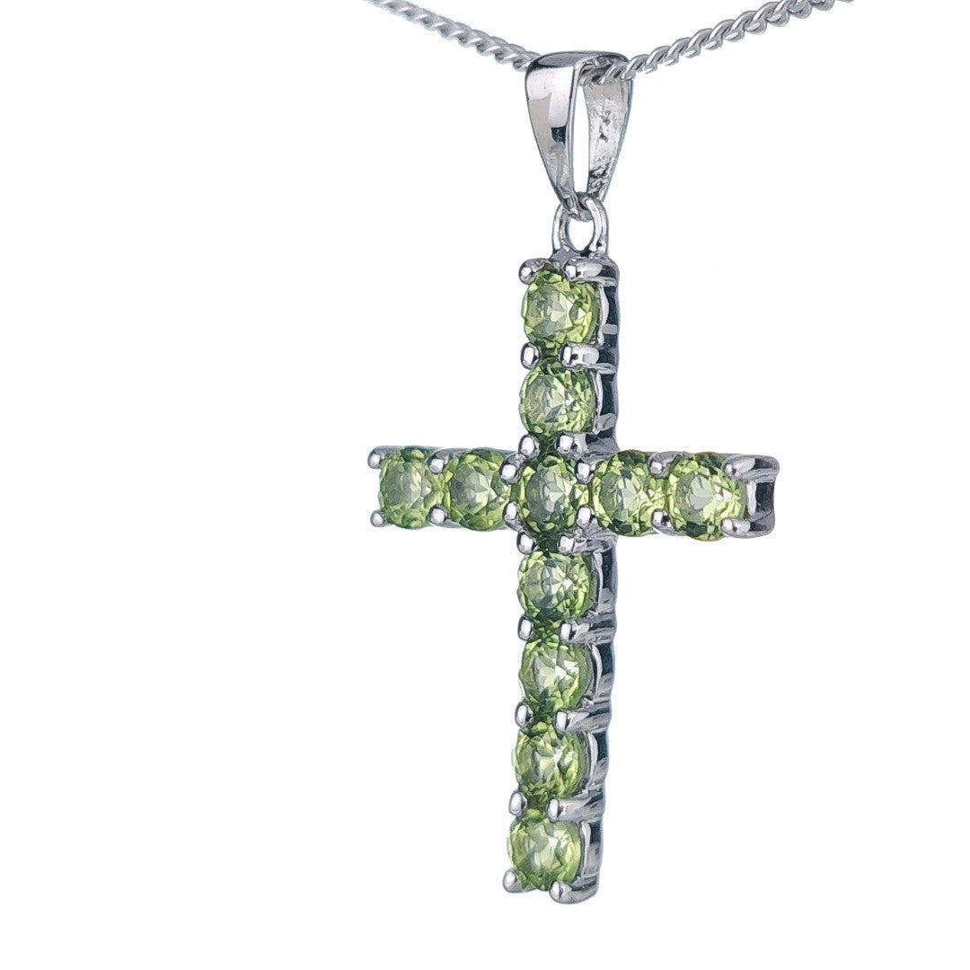 peridot silver pendant necklace image 7