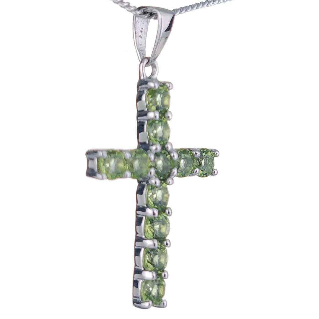 peridot silver pendant necklace image 6