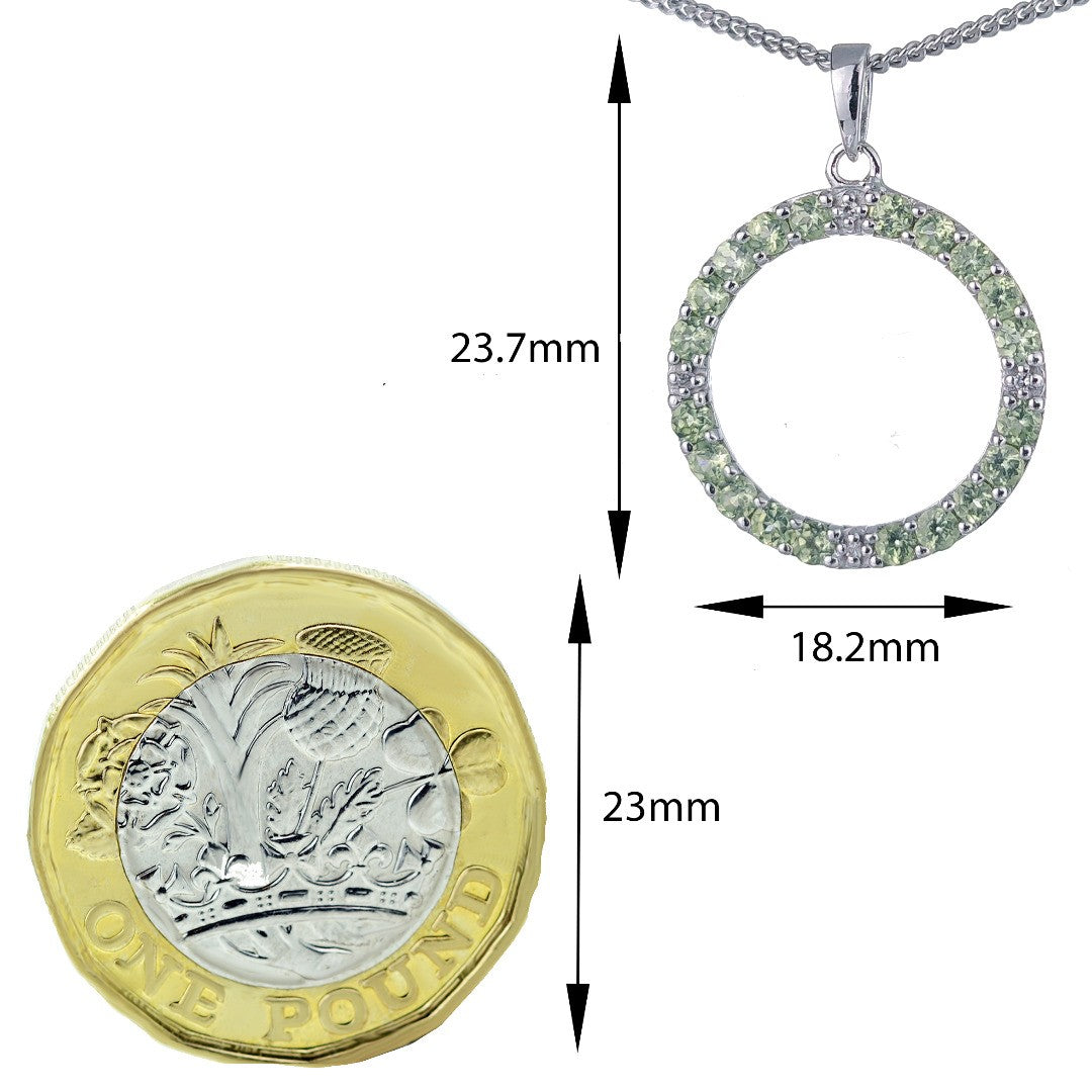 peridot silver pendant necklace image 7