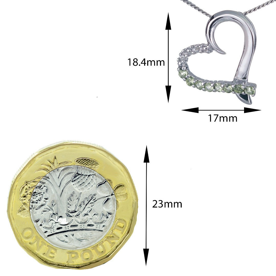peridot silver pendant necklace image 3