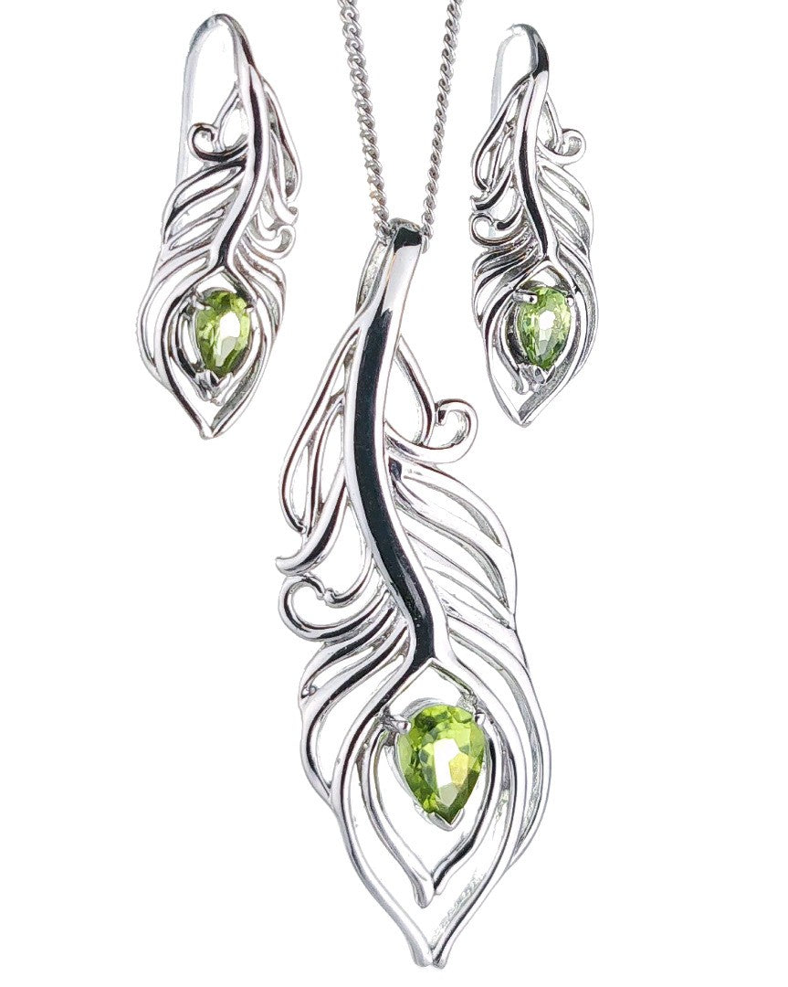 peridot metal necklace image 5