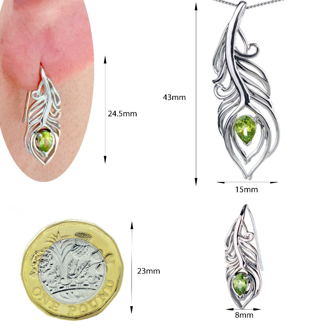 peridot metal necklace image 4